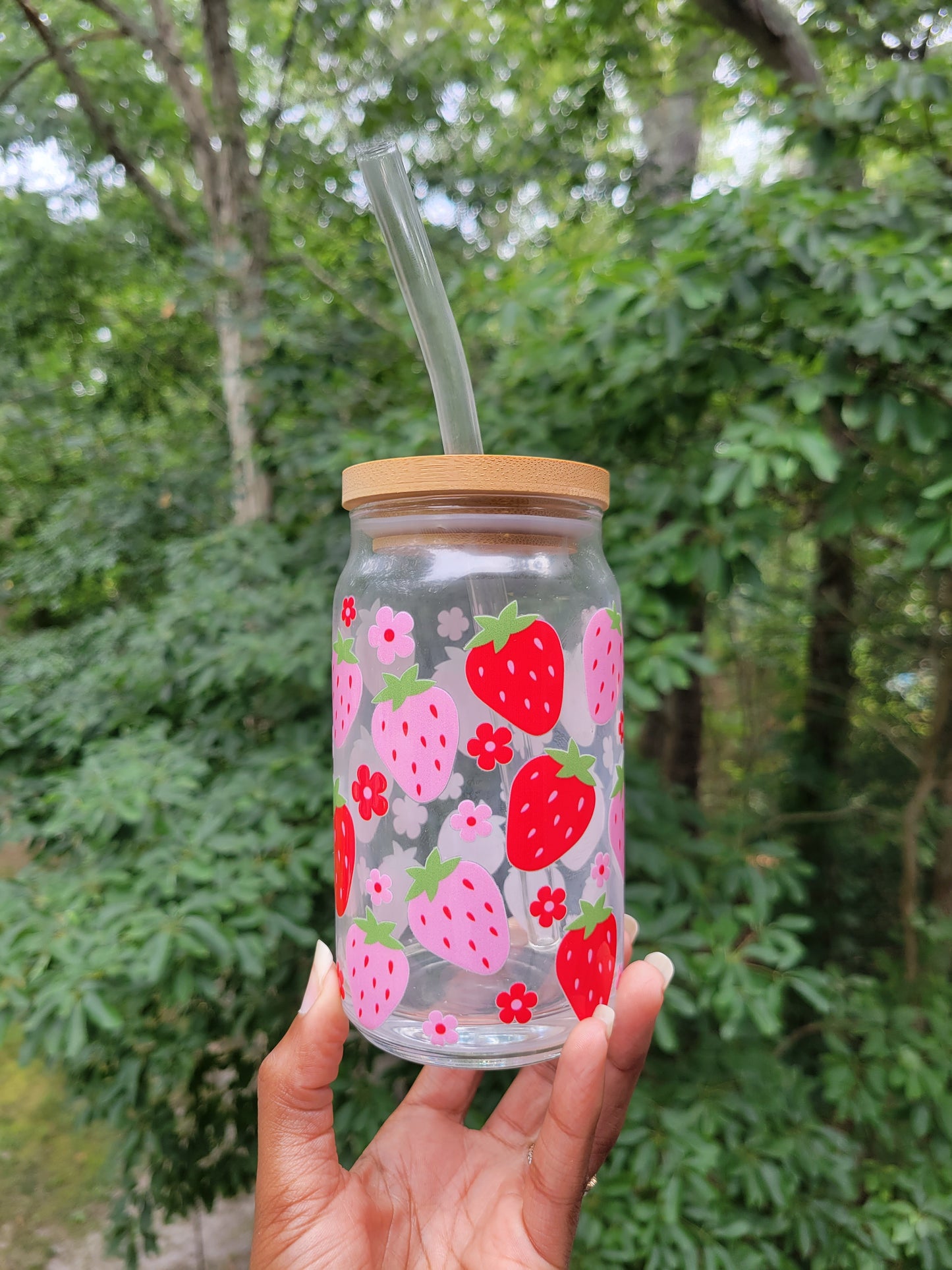 Strawberry Can Glass