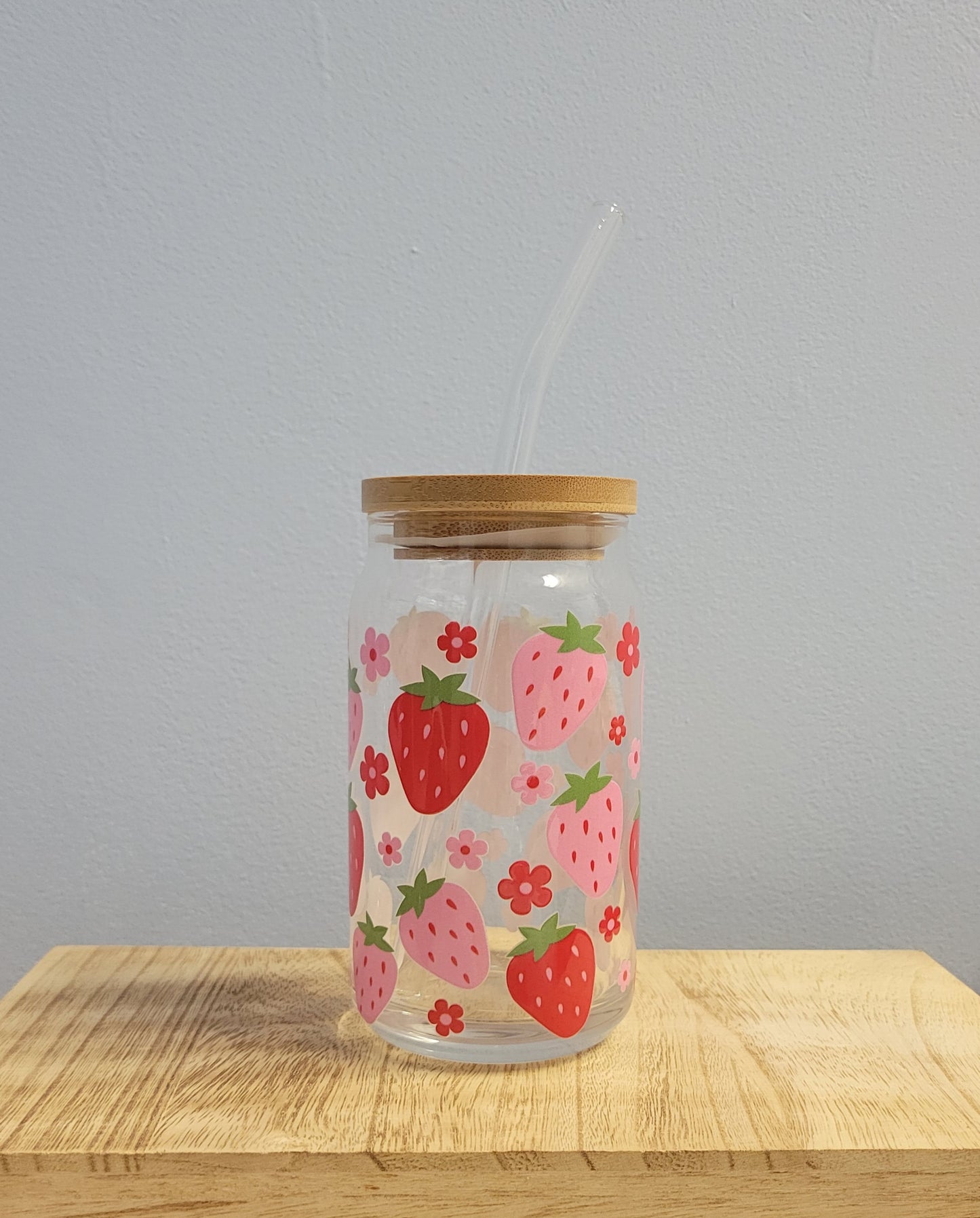 Strawberry Can Glass