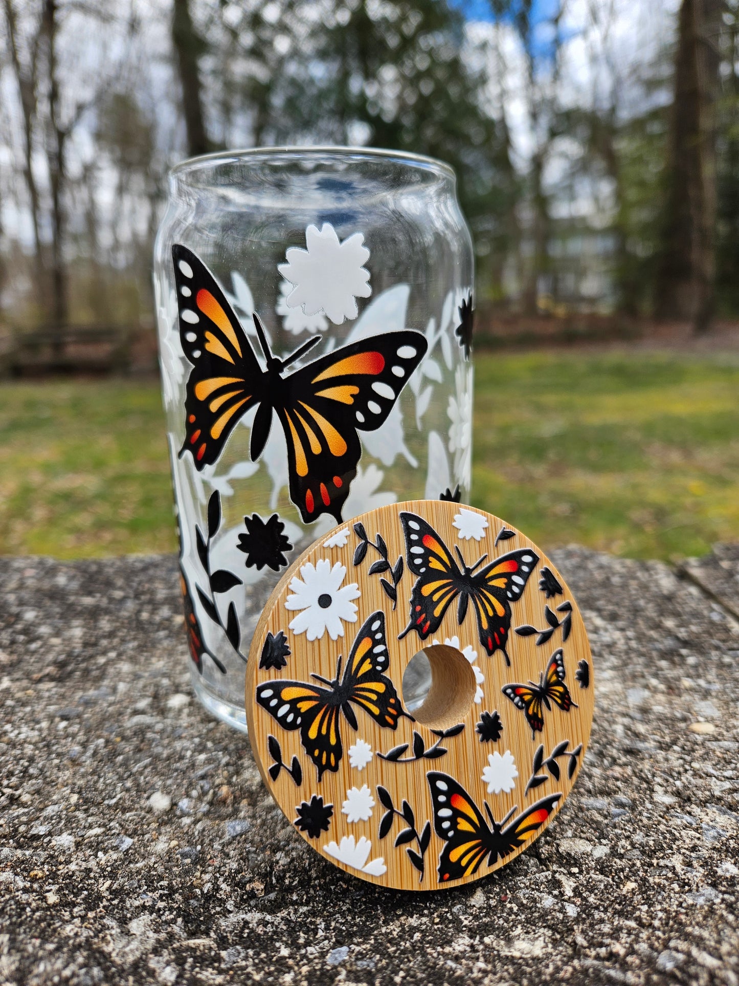 Butterfly Can Glass