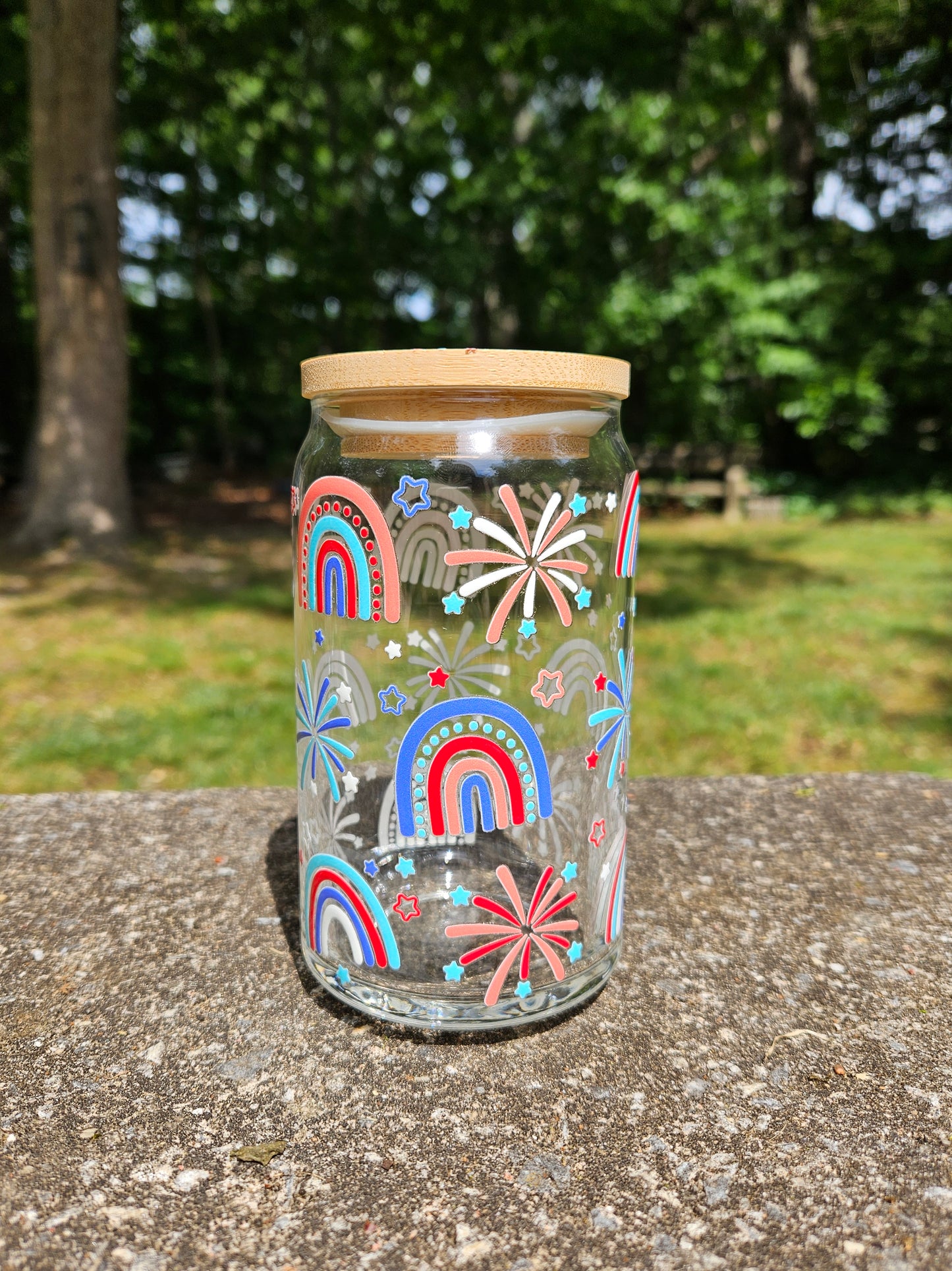 Fireworks Can Glass
