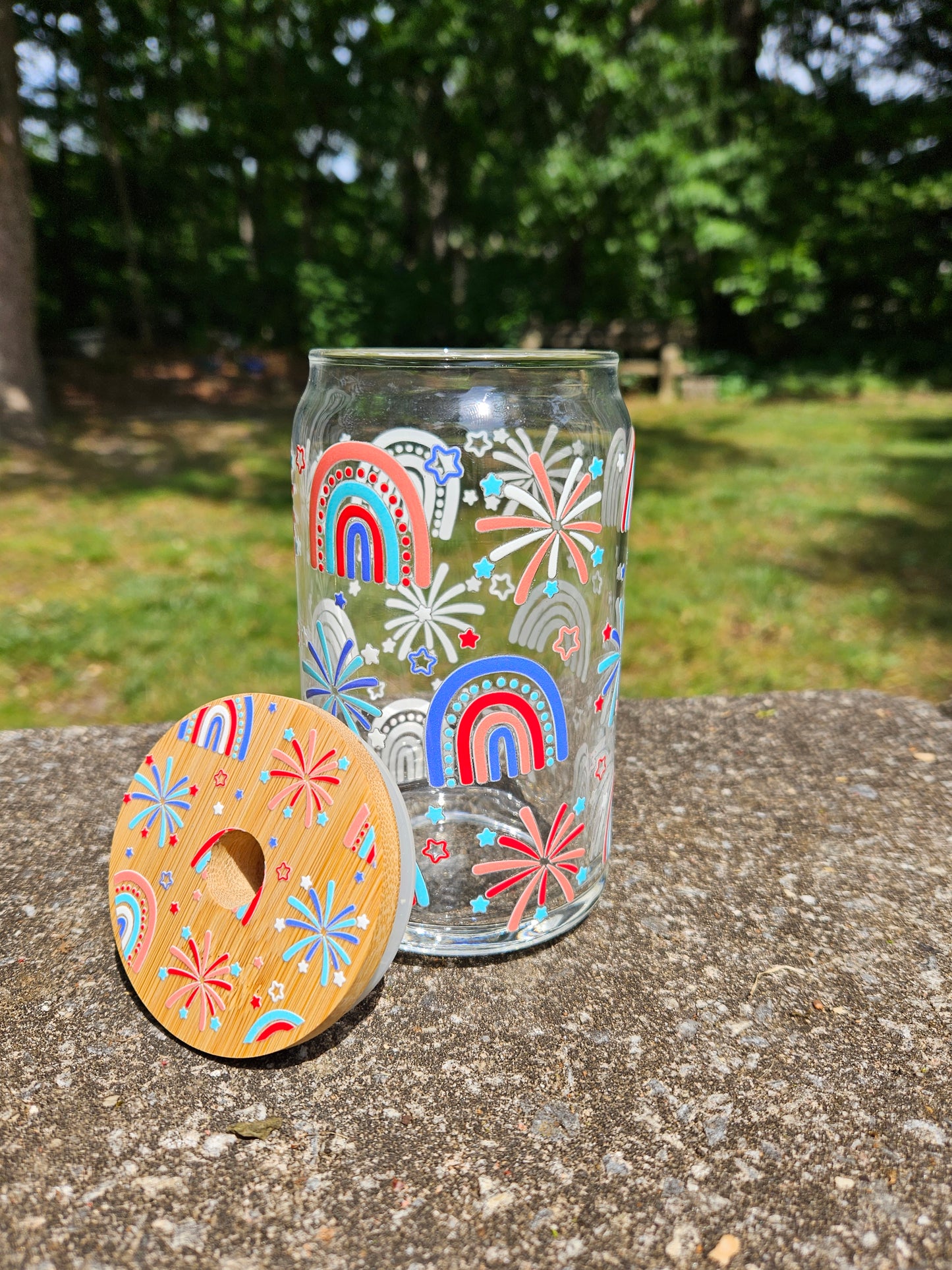 Fireworks Can Glass