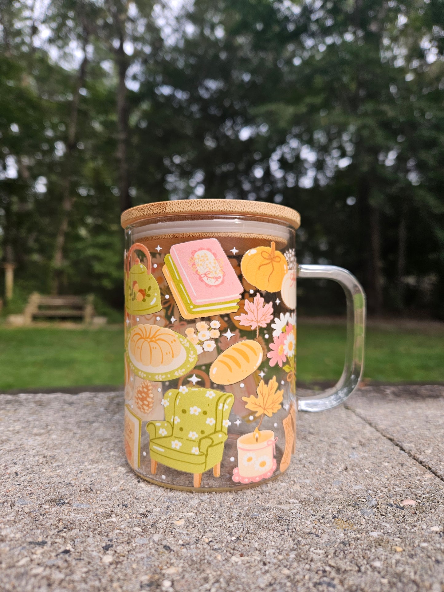Cozy Fall Glass Mug