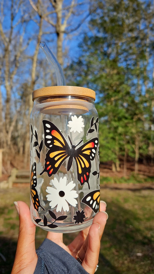 Butterfly Can Glass