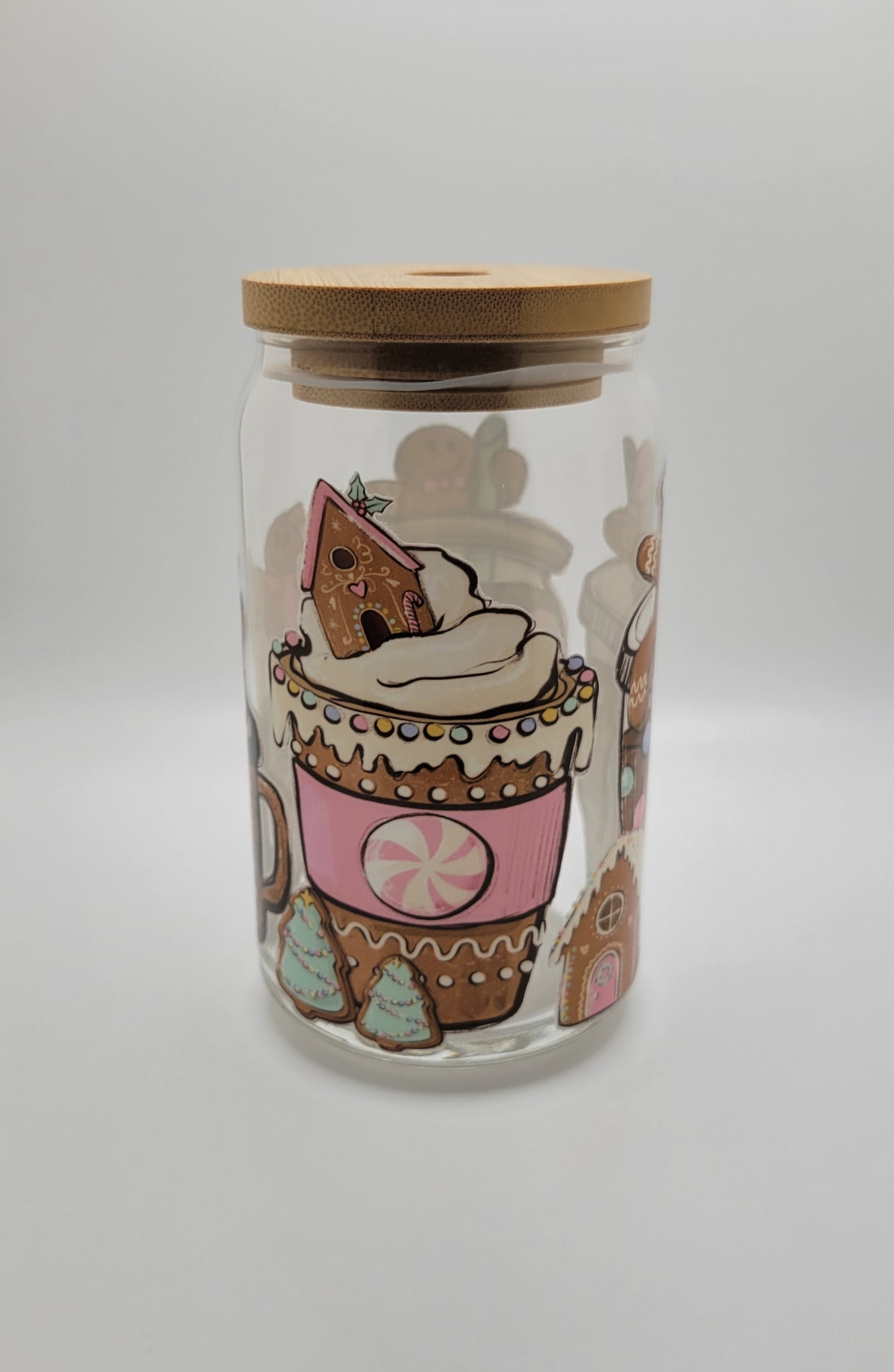 Gingerbread Can Glass