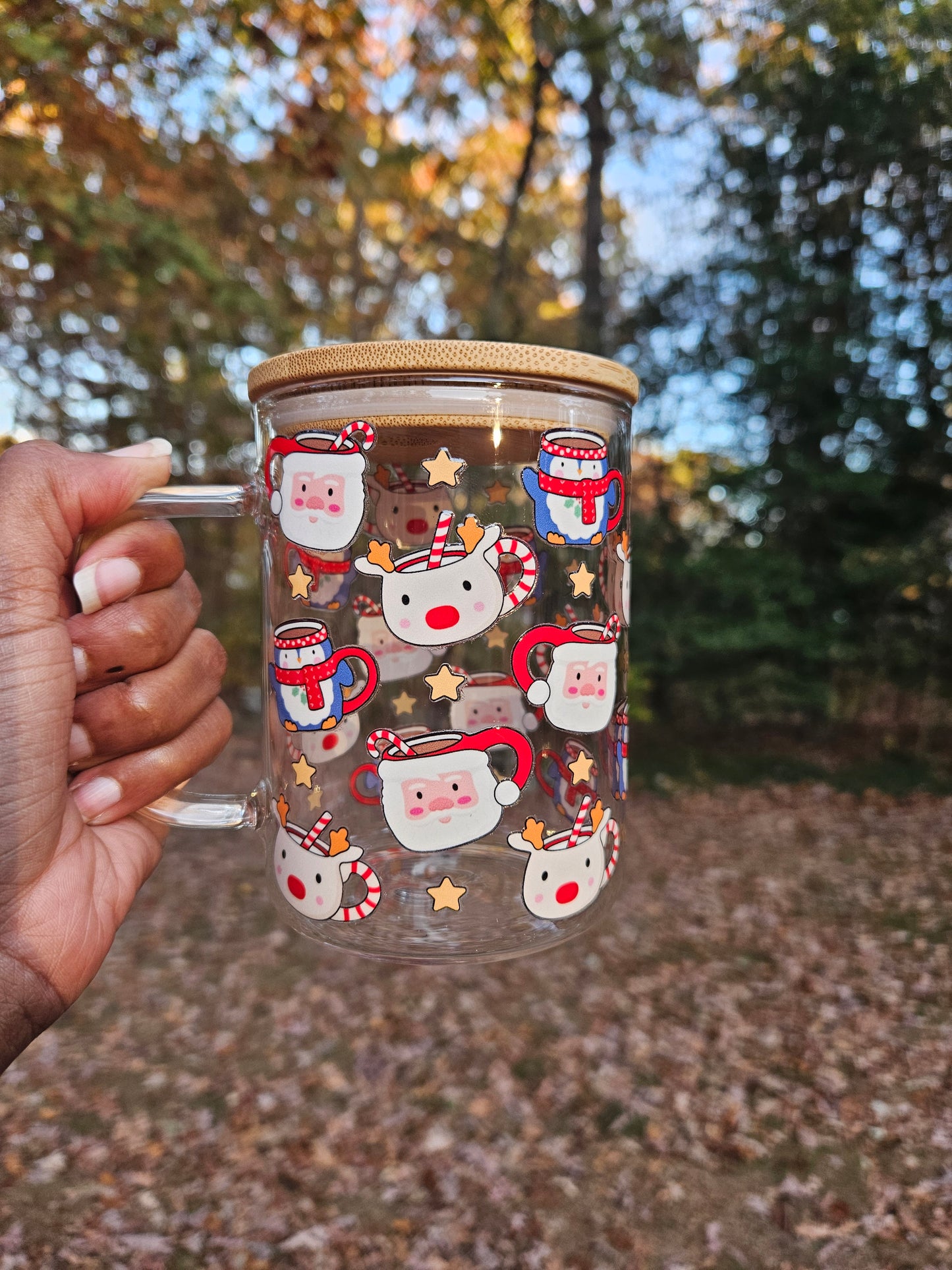 Christmas Cups Glass Mug