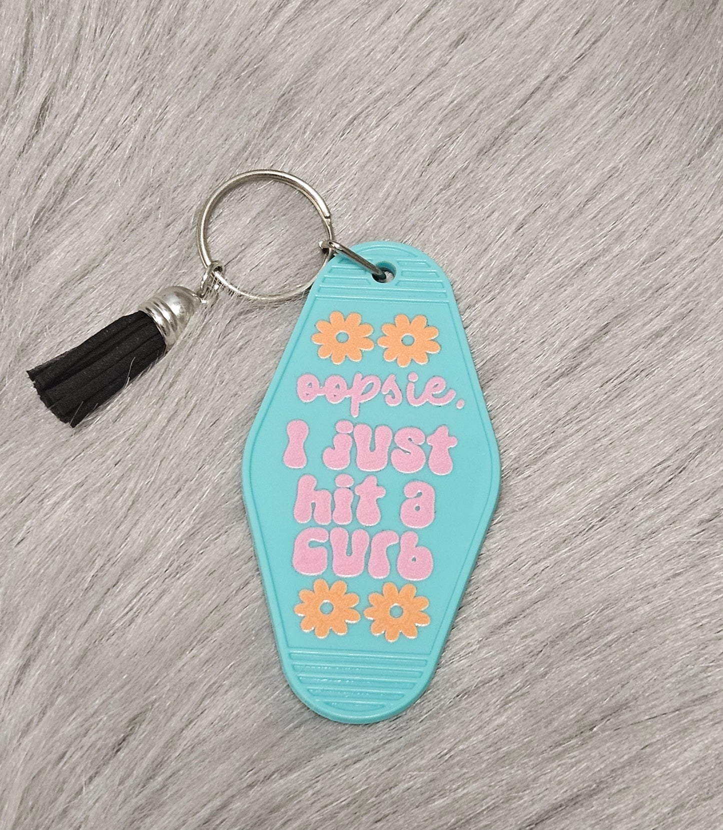 Oopsie I Just Hit A Curb Motel Keychain