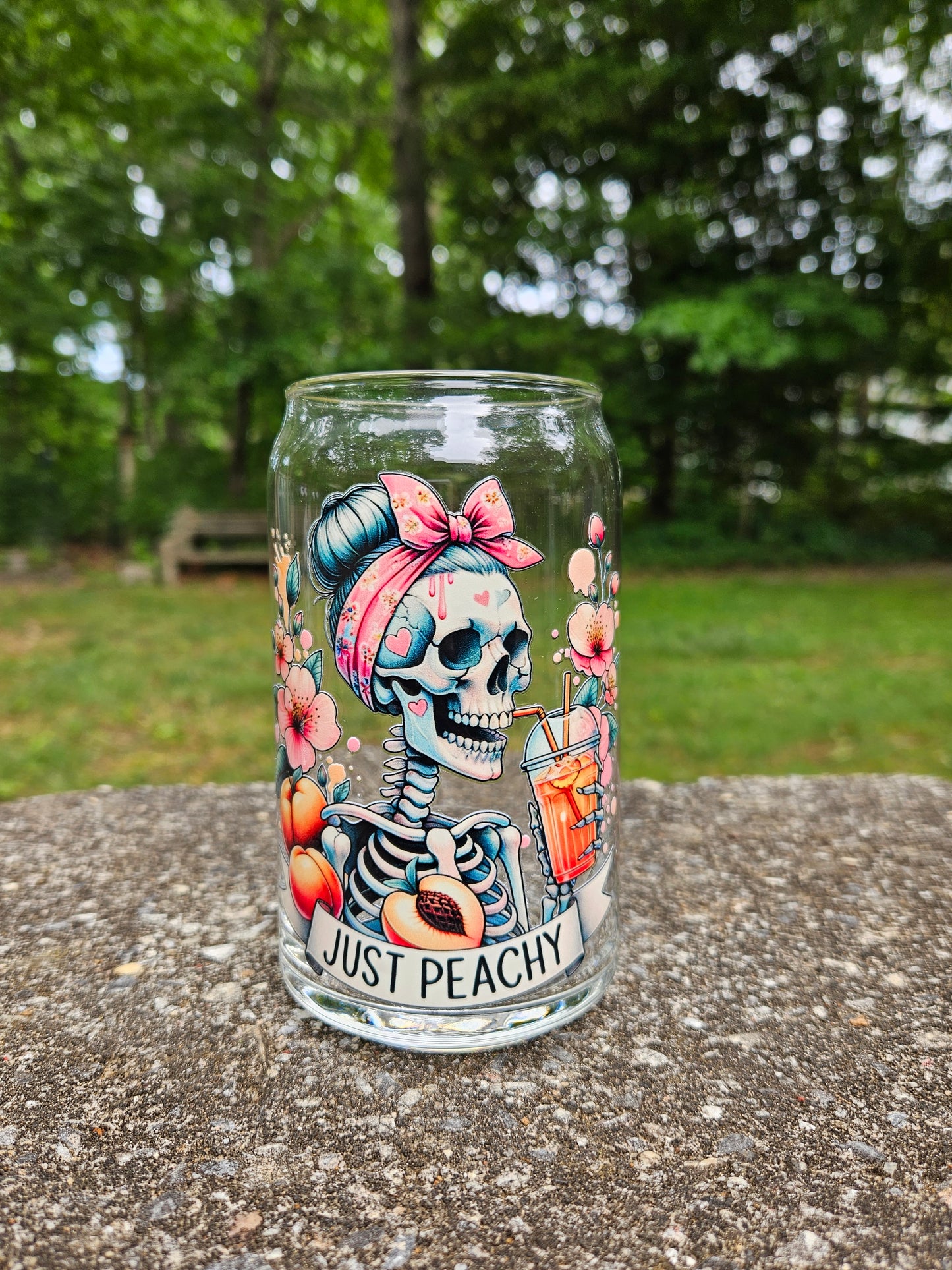 Just Peachy Can Glass