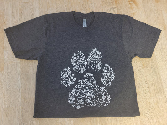 Floral Paw Print Tee