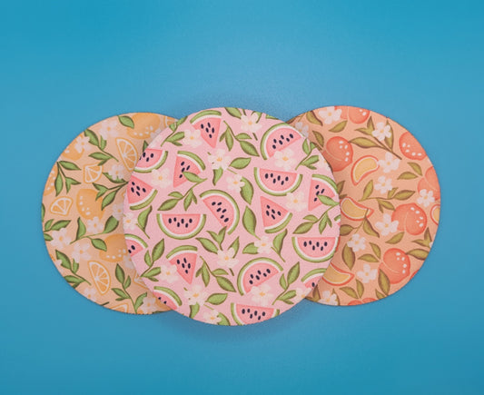 Floral Fruit Coasters