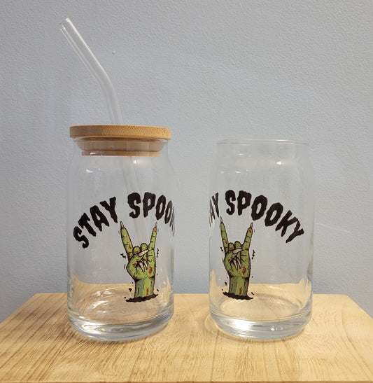 Stay Spooky Can Glass