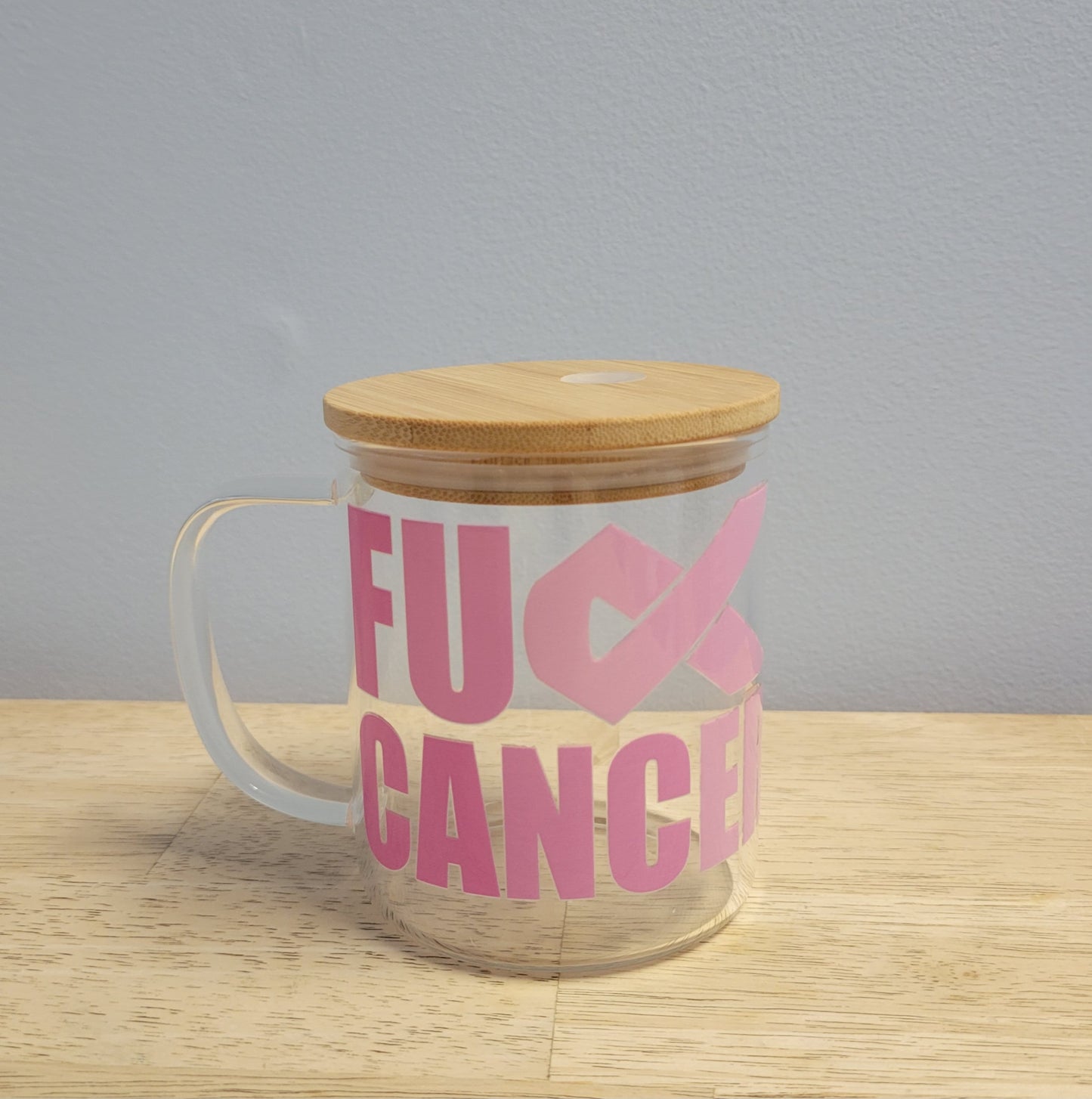 F Cancer Glass Mug