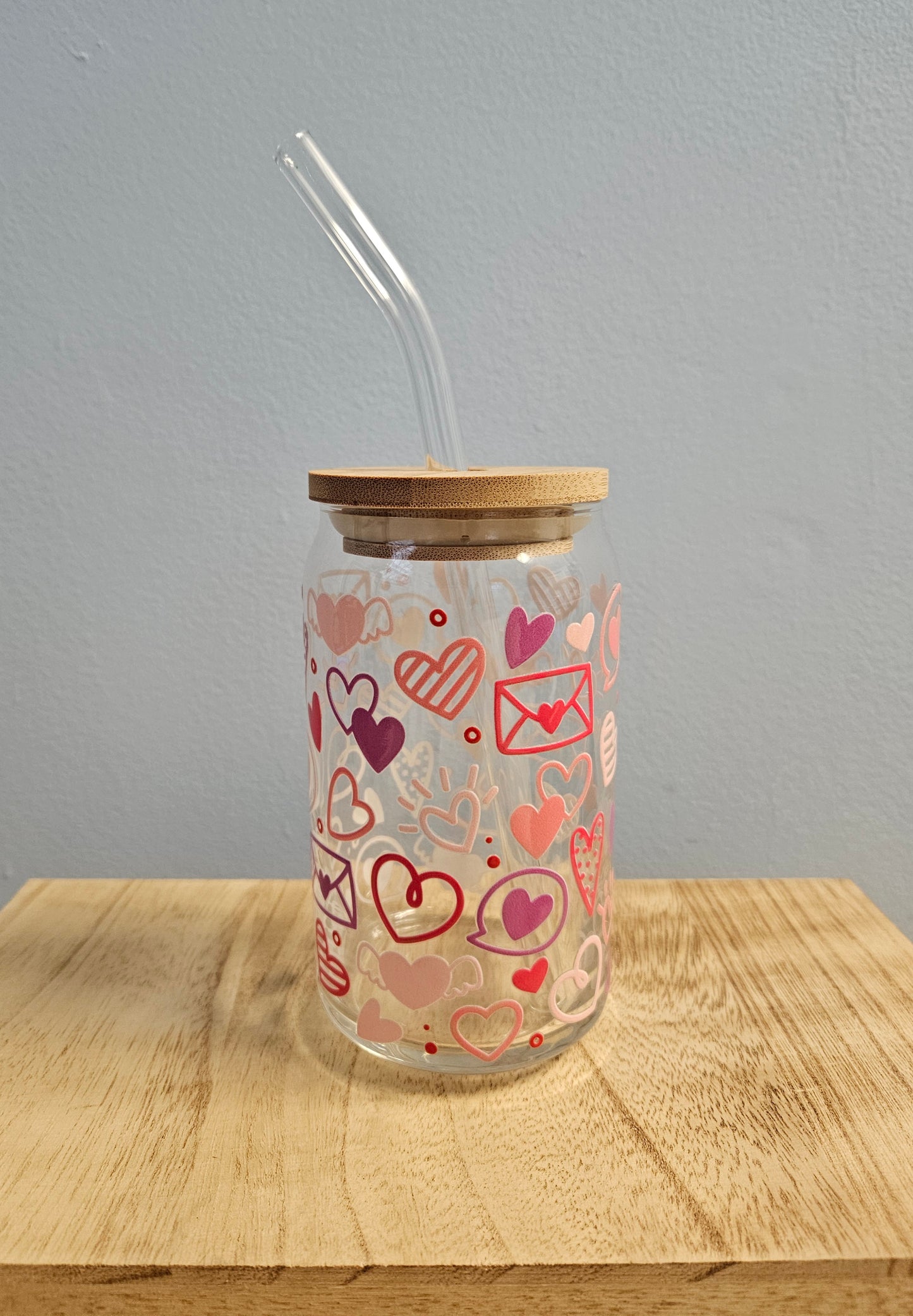 Valentine Hearts Can Glass