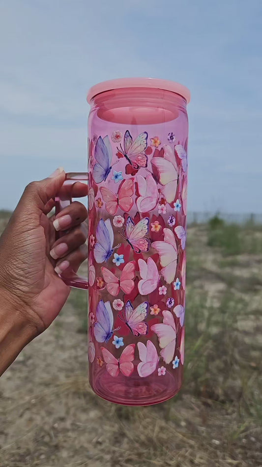 Watercolor Butterfly Tumbler