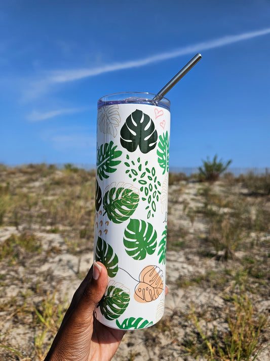 Monstera Leaf Tumbler