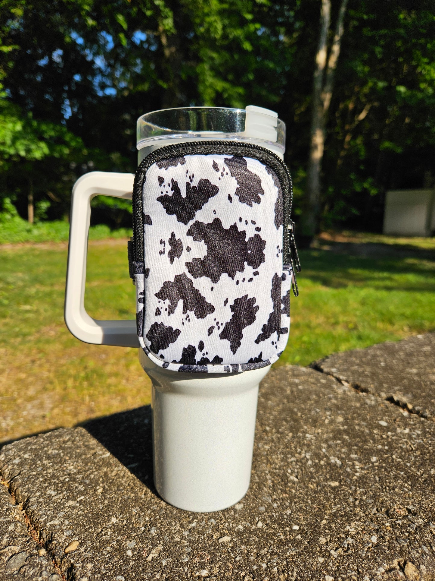 Cow Print Cup Pouch