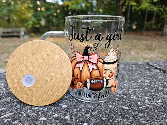 Just a Girl Who Loves Fall Glass Mug