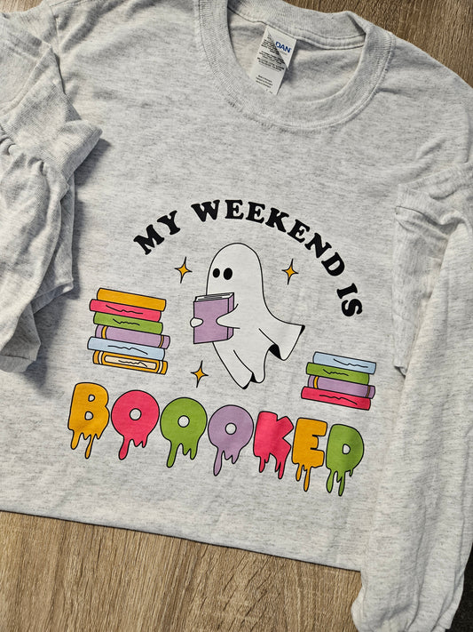 My Weekend is Boooked Long Sleeve Shirt