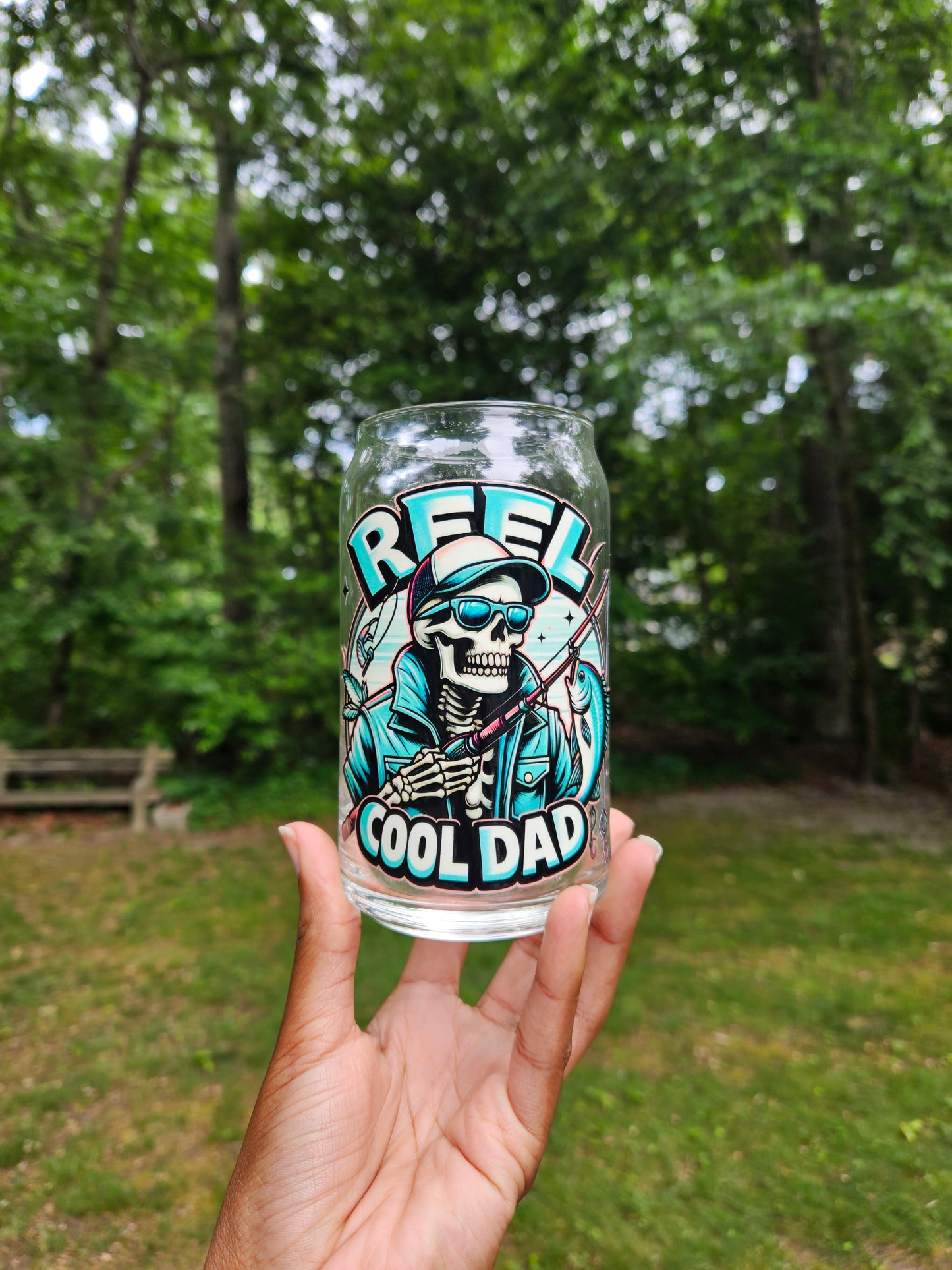 Reel Cool Dad Can Glass