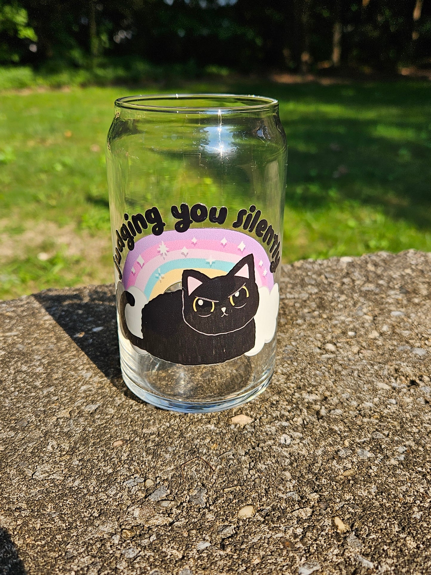 Judging You Cat Can Glass