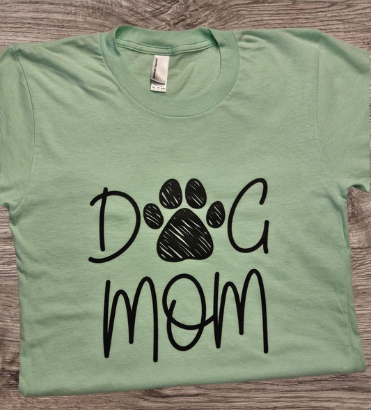 Dog Mom Paw Print T-shirt