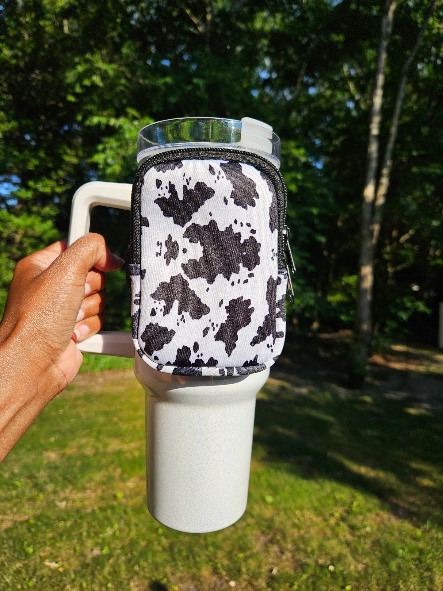 Cow Print Cup Pouch