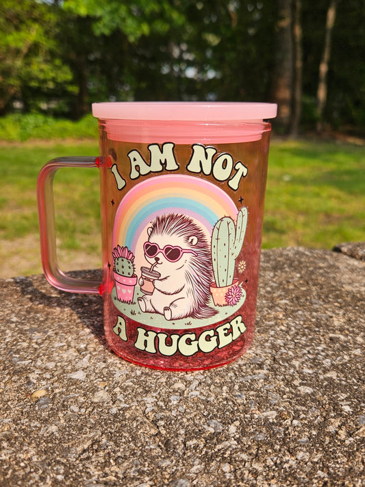 I am not a hugger Glass Mug