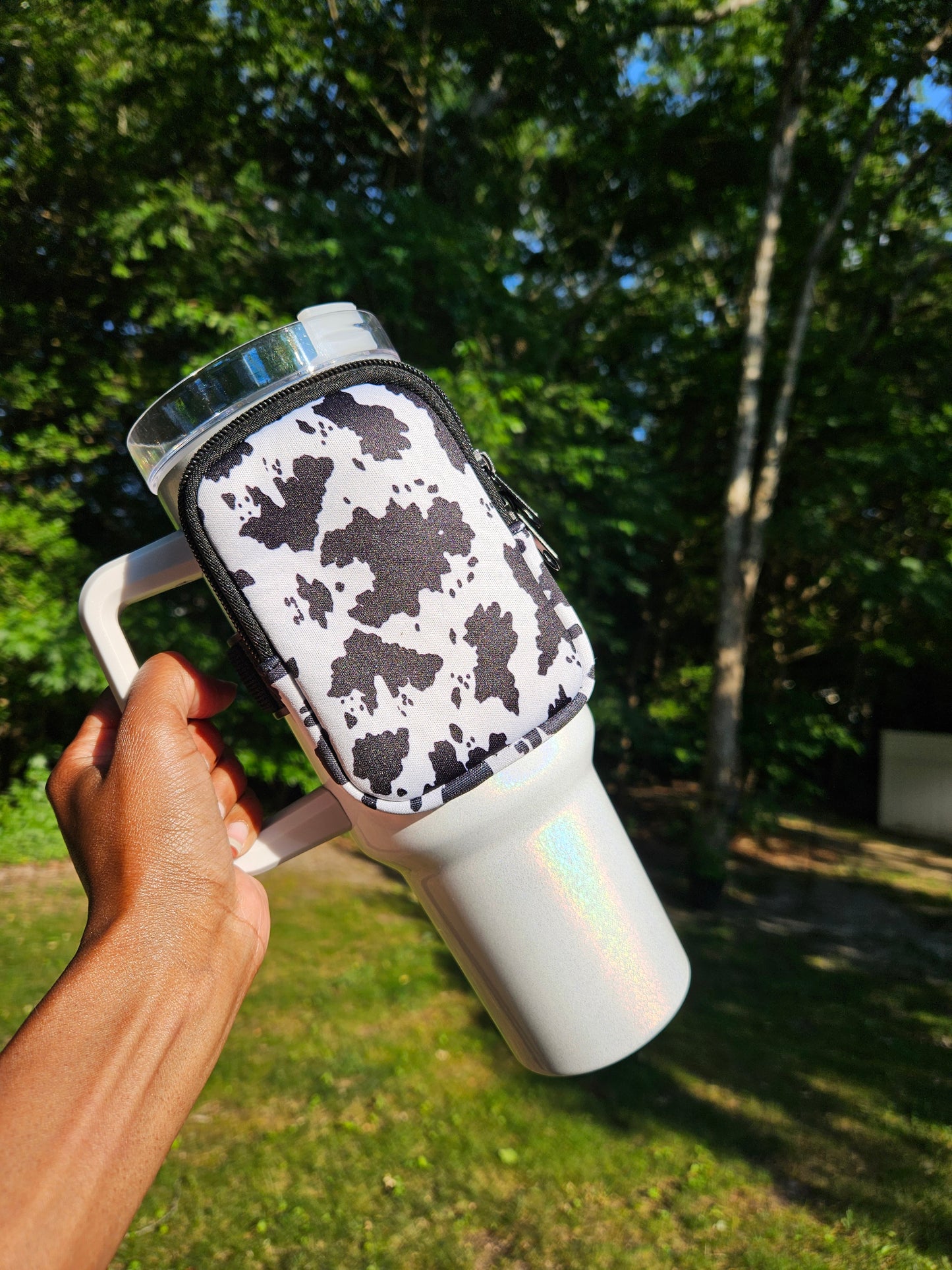 Cow Print Cup Pouch