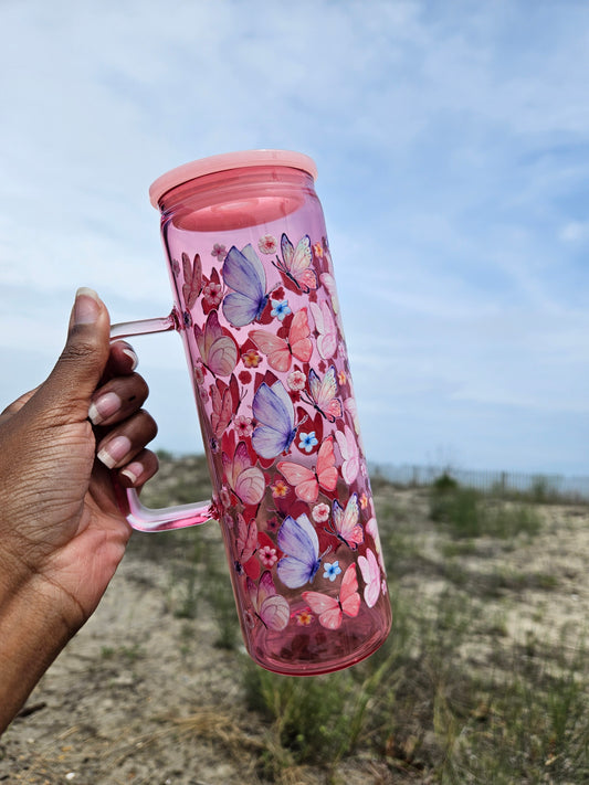 Watercolor Butterfly Tumbler
