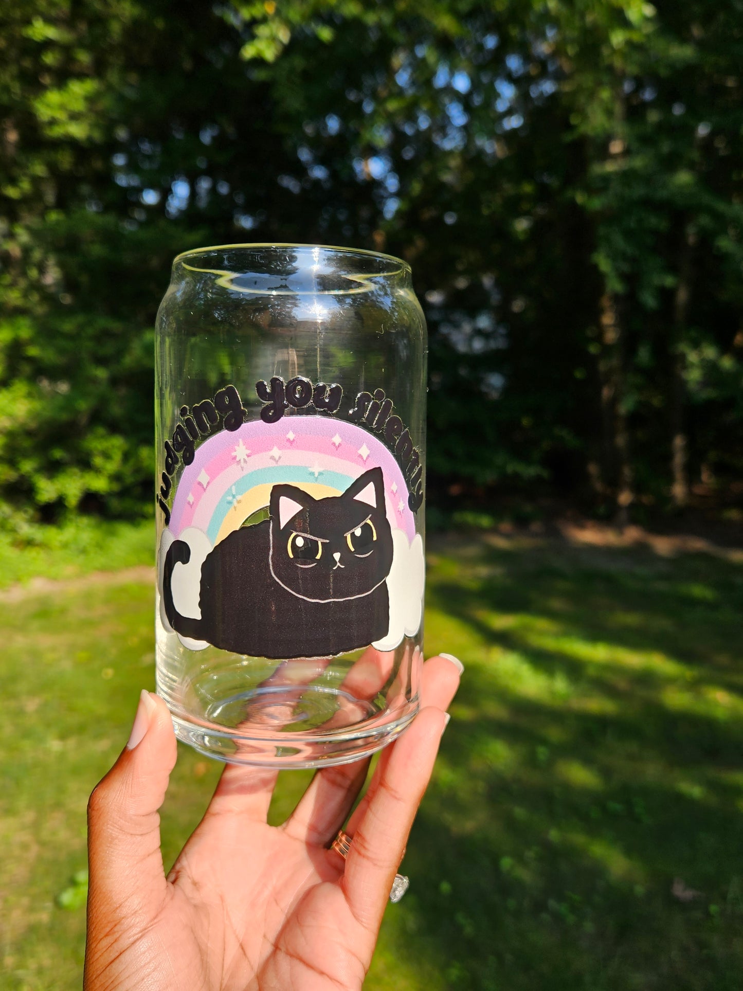 Judging You Cat Can Glass