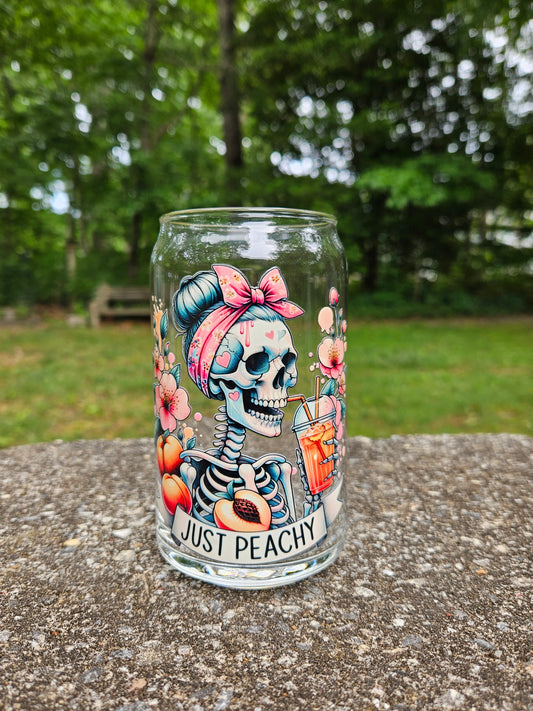 Just Peachy Can Glass