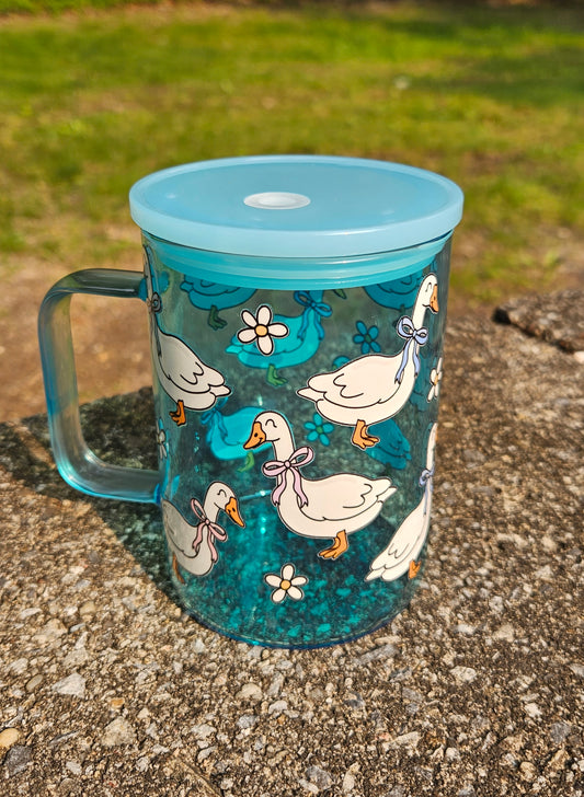 Cottagecore Goose Glass Mug