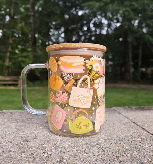 Cozy Fall Glass Mug