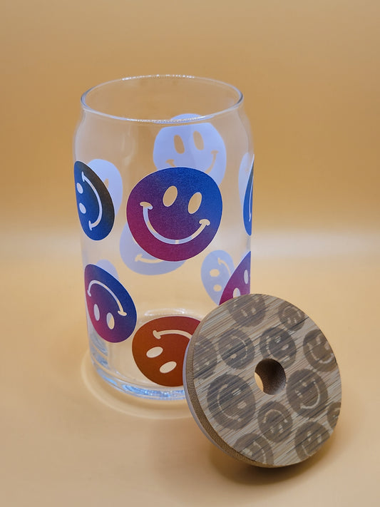Smiley Can Glass Cup